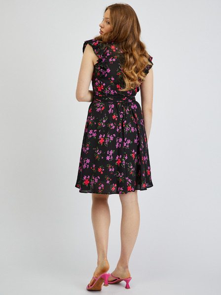 Orsay Черна дамска рокля на цветя ORSAY