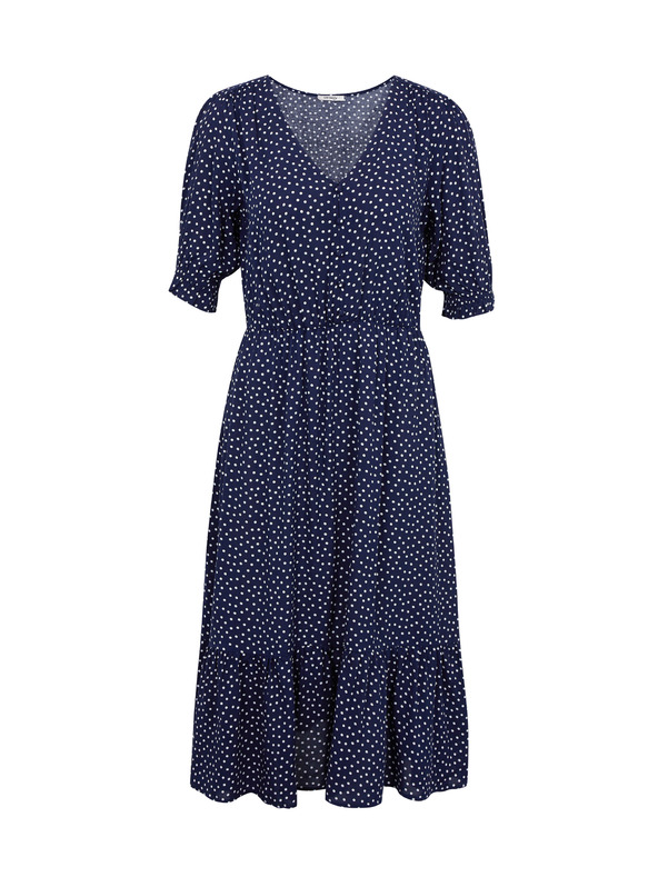 Orsay Тъмносиня дамска рокля на точки ORSAY