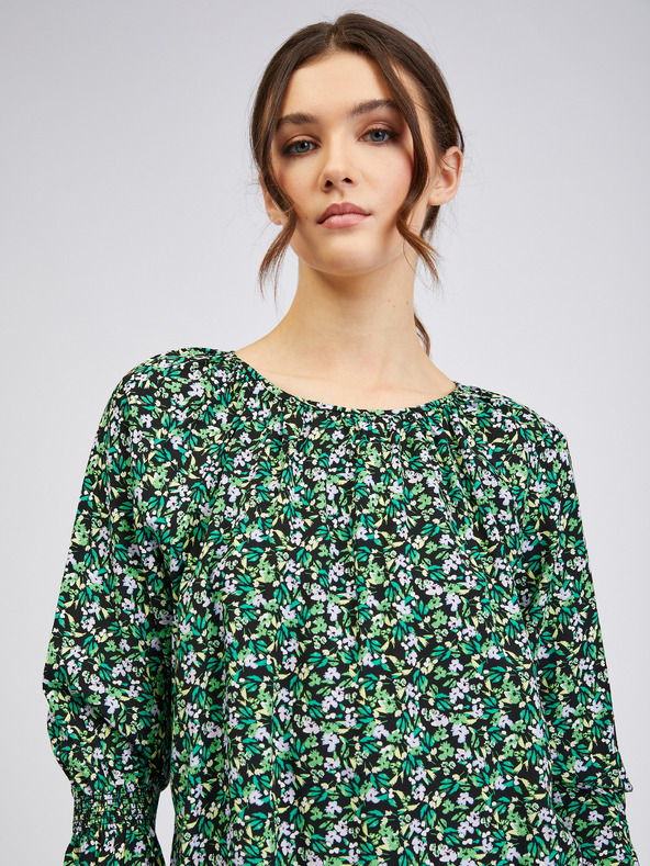 Orsay Зелена дамска блуза с десен ORSAY