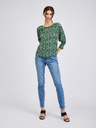 Orsay Зелена дамска блуза с десен ORSAY