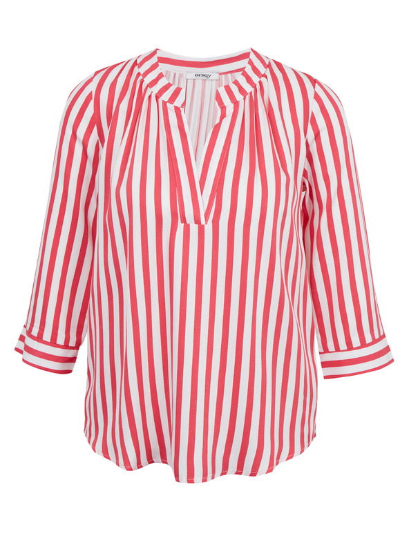 Orsay Бяло-розова дамска блуза на райе ORSAY