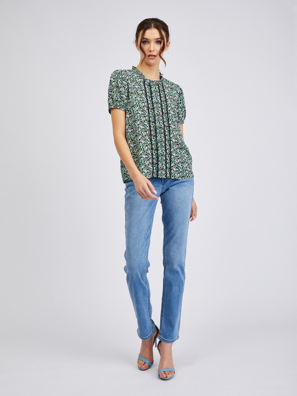 Orsay Зелена дамска блуза с десен ORSAY