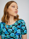 Orsay Синьо-черна дамска тениска на цветя ORSAY