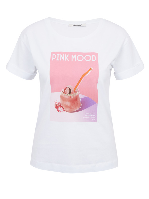 Orsay Бяла дамска тениска ORSAY