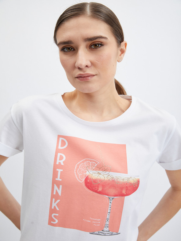 Orsay Бяла дамска тениска ORSAY