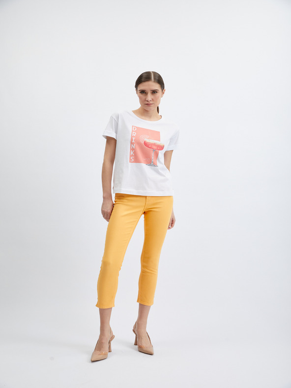 Orsay Бяла дамска тениска ORSAY