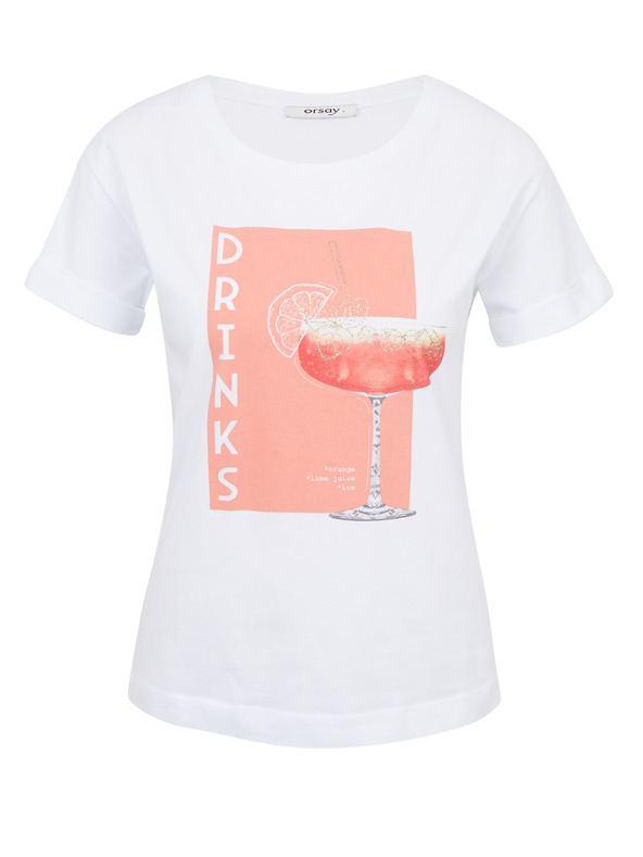 Orsay Бяла дамска тениска ORSAY