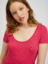 Orsay Тъмнорозова дамска тениска на точки ORSAY