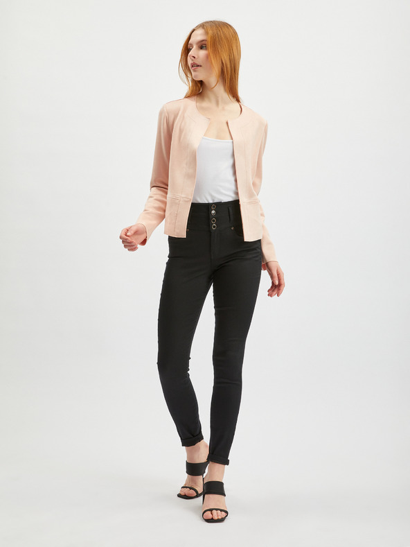 Orsay Дамско сако в цвят кайсия от велур ORSAY