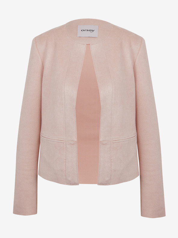 Orsay Дамско сако в цвят кайсия от велур ORSAY