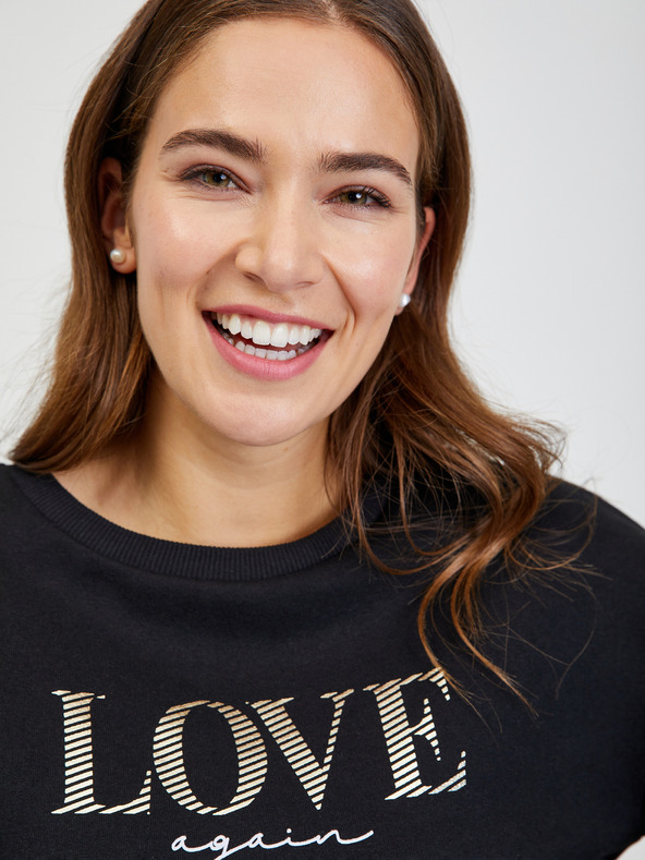 Orsay Черен дамски свободен суичър ORSAY