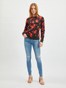 Orsay Червено-черен дамски суичър на цветя ORSAY