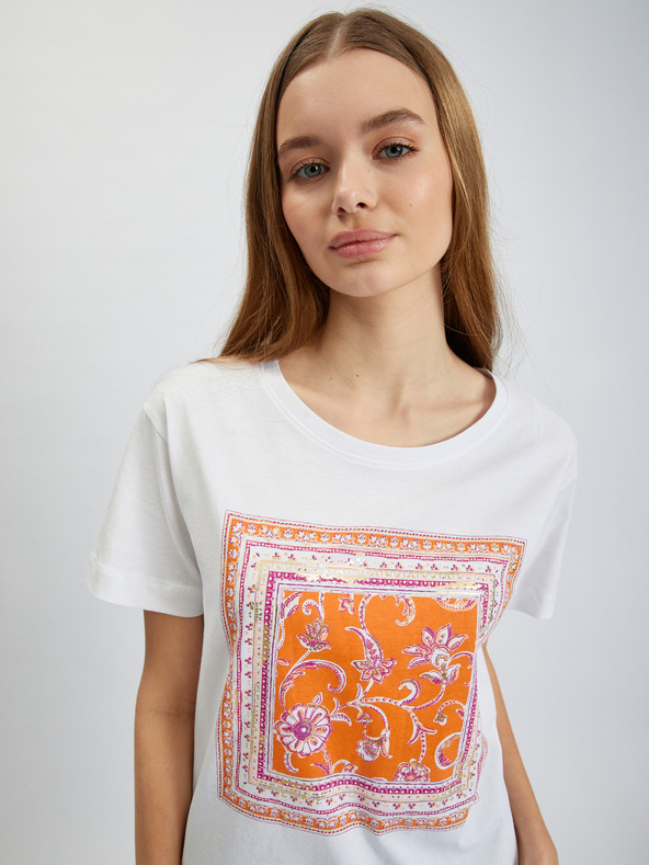 Orsay Бяла дамска тениска ORSAY