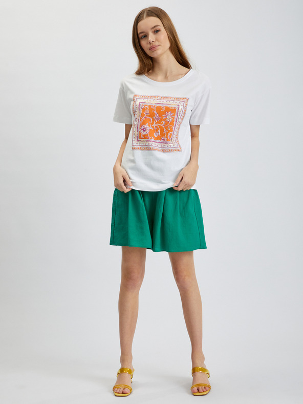 Orsay Бяла дамска тениска ORSAY