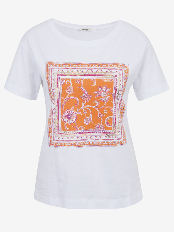 Orsay Бяла дамска тениска ORSAY