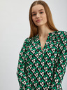Orsay Бяло-зелена дамска блуза с десен ORSAY