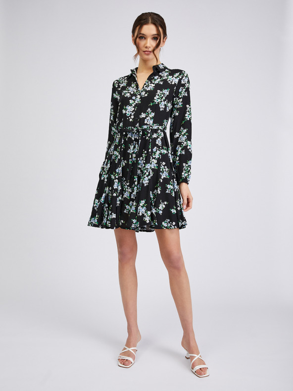 Orsay Черна дамска рокля на цветя ORSAY