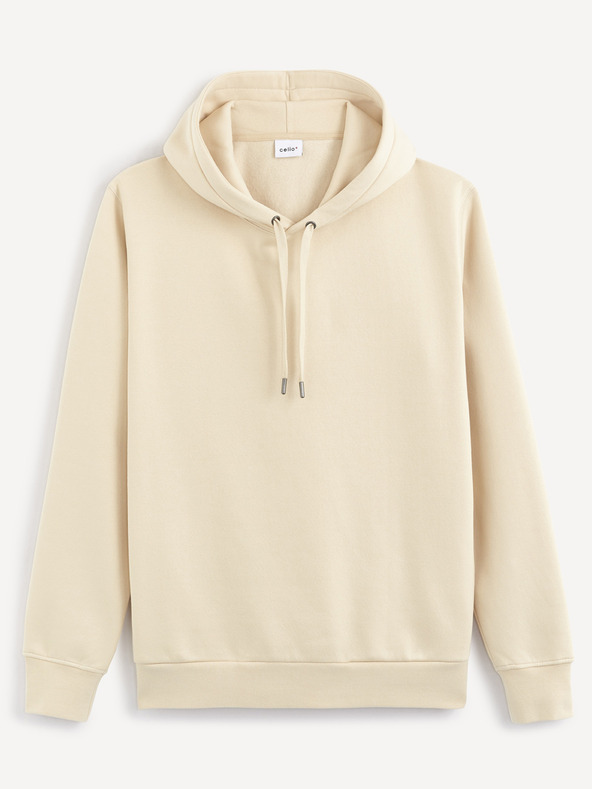Celio Бежово мъжко основно яке с качулка Celio