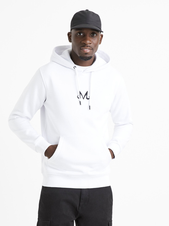 Celio Бял мъжки суитшърт с щампа Celio Dragon Ball Super