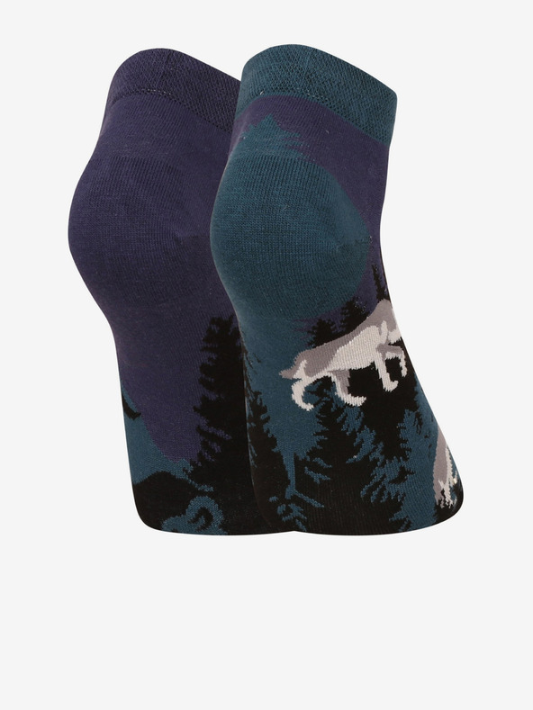 Dedoles Черно-сини весели чорапи за унисекс Dedoles Вълк на пълна луна