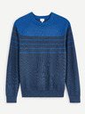 Celio Син мъжки раиран пуловер Celio Depicray