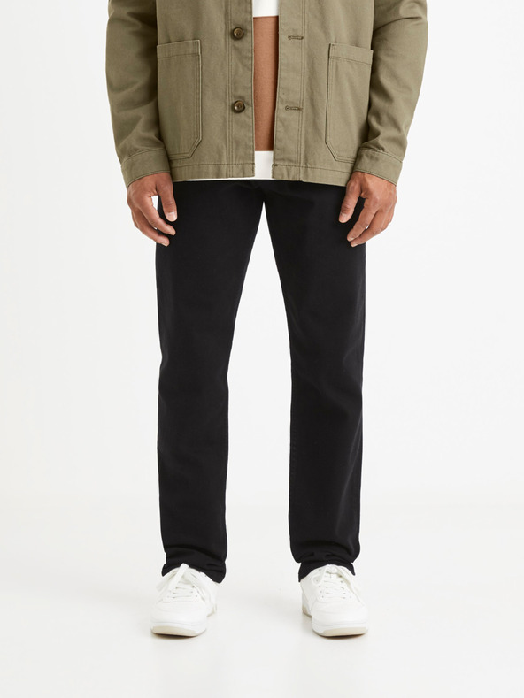 Celio Черни мъжки панталони Celio Vopry1