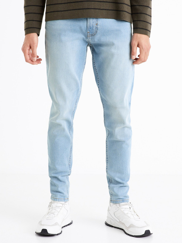 Celio Светлосини мъжки дънки с прилепнала кройка Celio C45 Dosklue