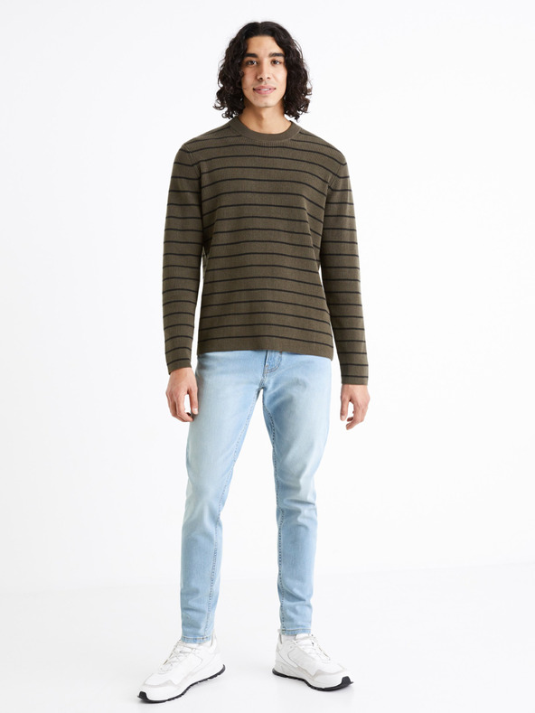 Celio Светлосини мъжки дънки с прилепнала кройка Celio C45 Dosklue