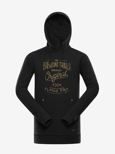 ALPINE PRO Мъжки памучен суитчър ALPINE PRO KYTOR черен