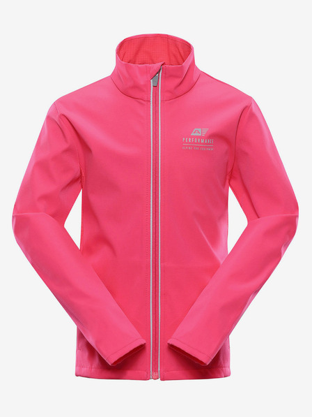 ALPINE PRO Детско софтшел яке с мембрана ALPINE PRO MULTO розово