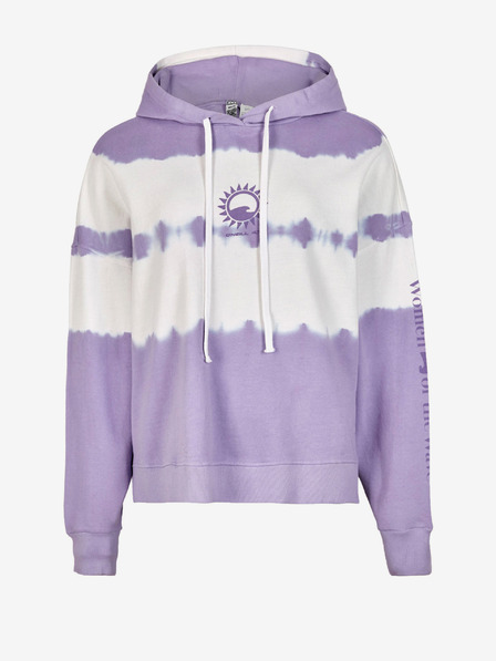 O'Neill Бяло и лилаво дамско трико O'Neill WOMEN OF THE WAVE HOODIE
