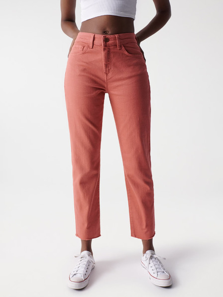 Salsa Jeans Розови дамски дънки с изрязани краища Salsa Jeans True