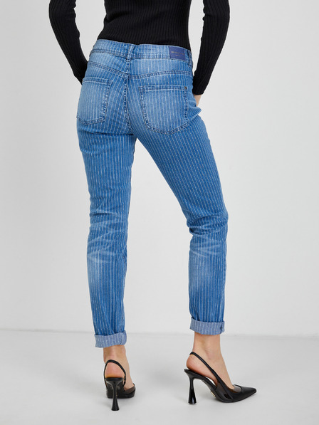 Orsay Сини дамски slim fit дънки на райе ORSAY