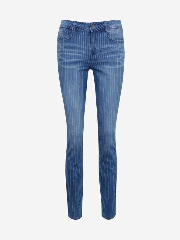 Orsay Сини дамски slim fit дънки на райе ORSAY