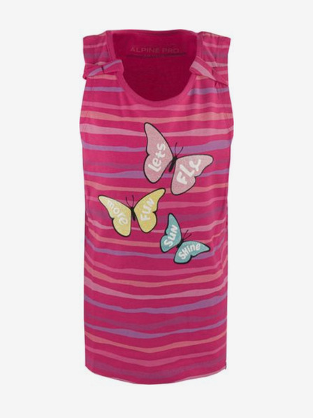 ALPINE PRO Тъмнорозов детски щампован потник ALPINE PRO Holso