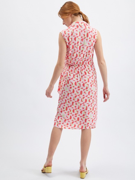 Orsay Розова дамска рокля с десен ORSAY