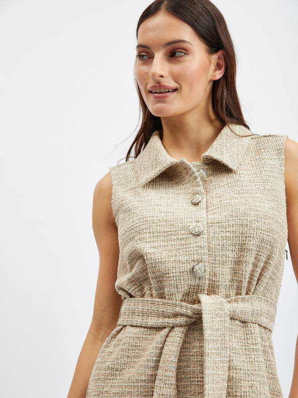 Orsay Светлокафява дамска меланжирана рокля ORSAY