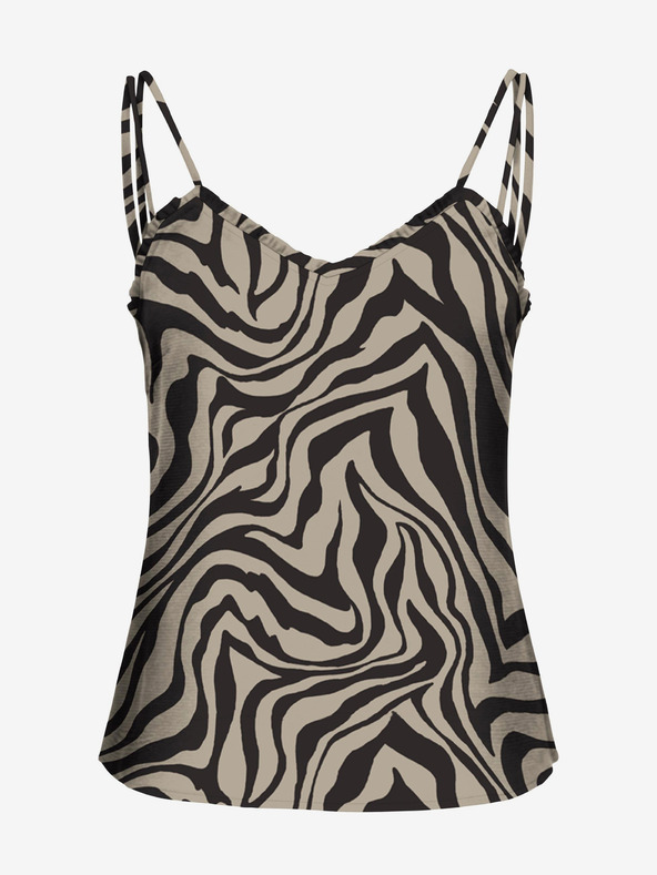 ONLY Черно-бежов щампован потник за жени ONLY Nova