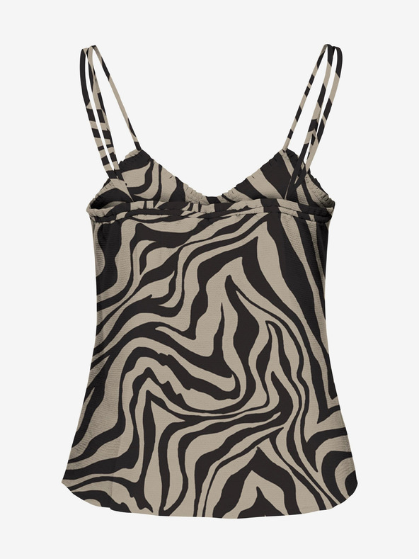 ONLY Черно-бежов щампован потник за жени ONLY Nova