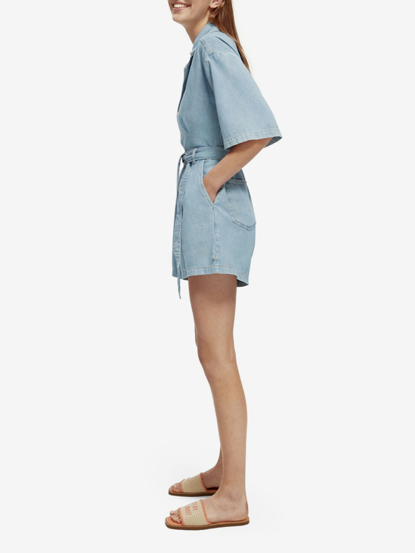 Scotch & Soda Светлосин дамски гащеризон от деним Scotch & Soda