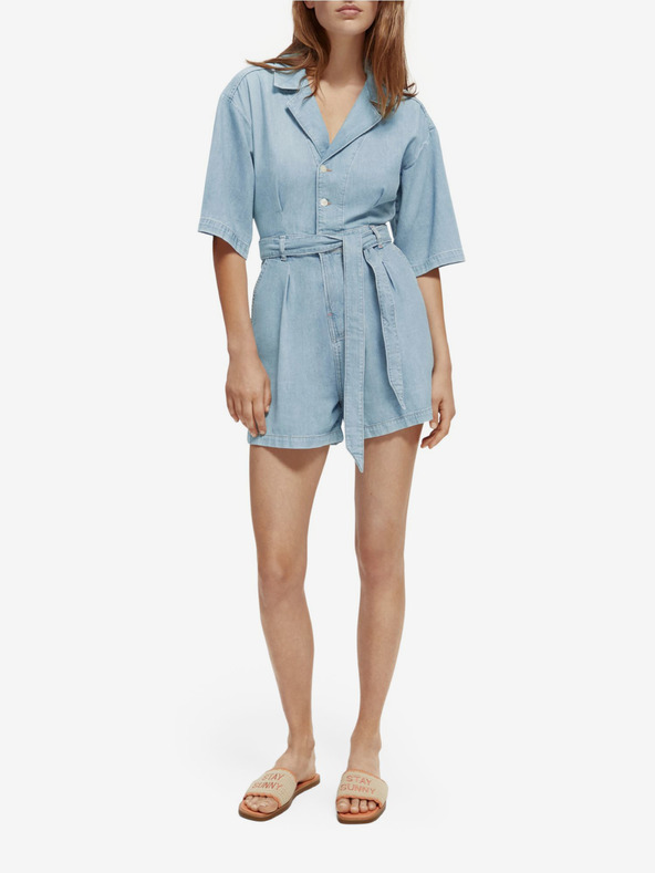 Scotch & Soda Светлосин дамски гащеризон от деним Scotch & Soda