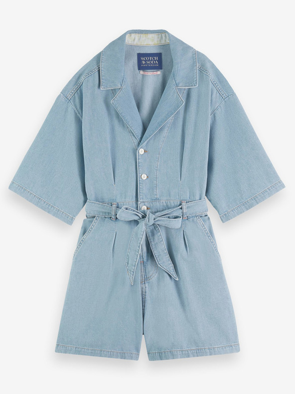 Scotch & Soda Светлосин дамски гащеризон от деним Scotch & Soda