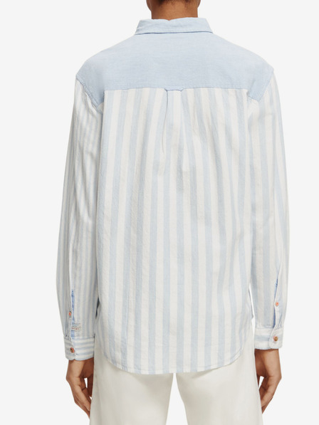 Scotch & Soda Мъжка риза на райета Scotch & Soda в синьо и бяло