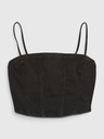 GAP Дънков корсетен crop топ GAP