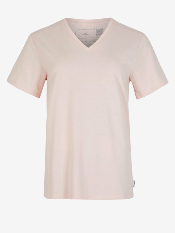 O'Neill Бежова дамска основна тениска с V-образно деколте O'Neill ESSENTIALS V-NECK T-SHIRT