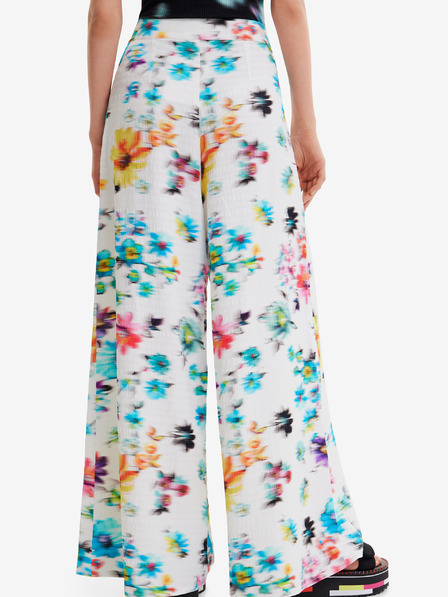 Desigual Бял Desigual Daniela дамски панталон с цветя