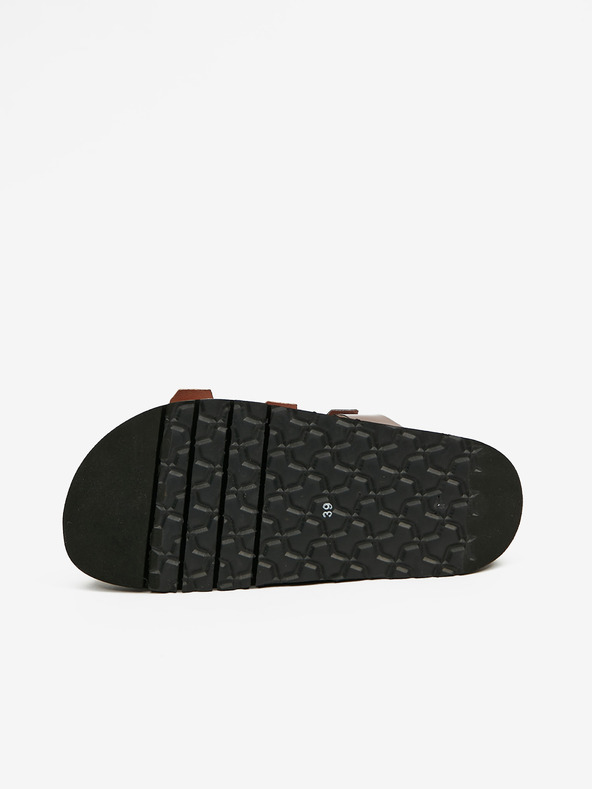 Ojju Лилави и бежови дамски чехли на платформа OJJU