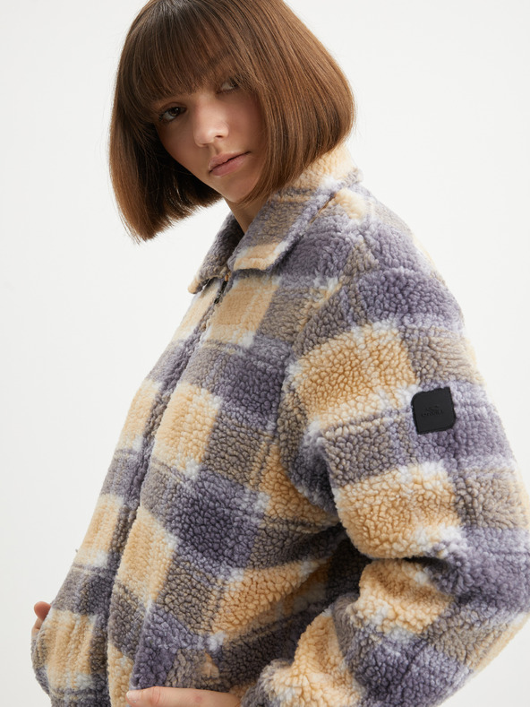 O'Neill Сив и оранжев поларен кариран суитчър с цип O'Neill Check