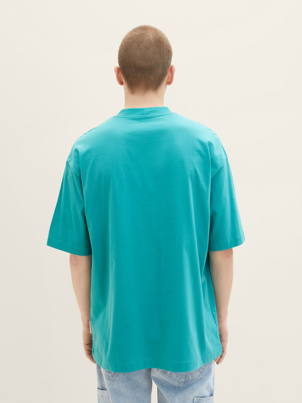 Tom Tailor Denim Тюркоазена мъжка тениска Tom Tailor Denim