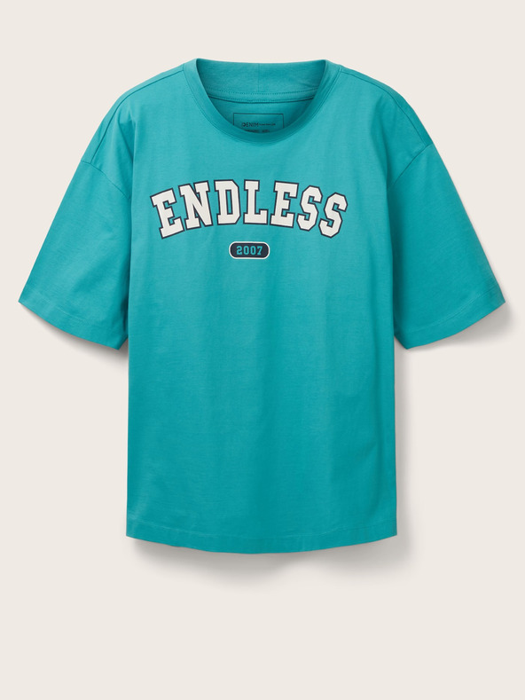 Tom Tailor Denim Тюркоазена мъжка тениска Tom Tailor Denim